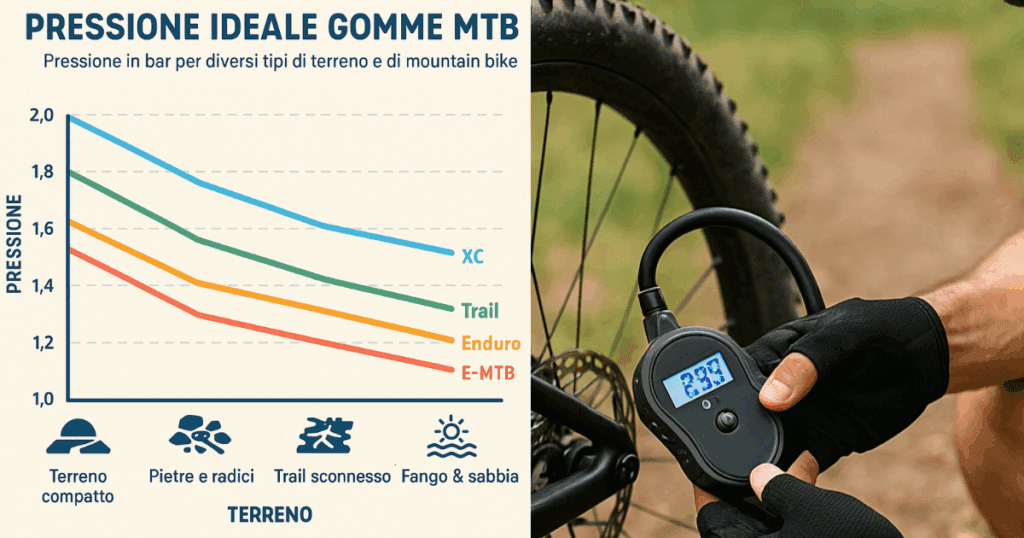 pressione gomme mtb