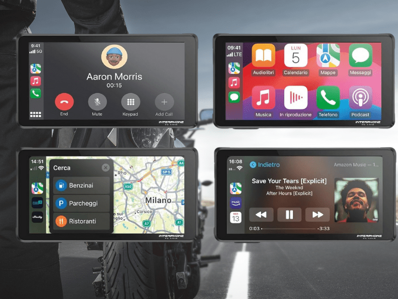 CarPlay moto economico Interphone Ridesync