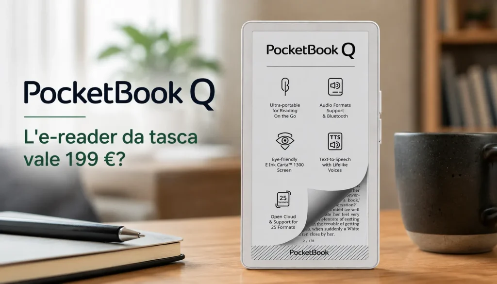 PocketBook Q, e-reader tascabile da 5,84 pollici