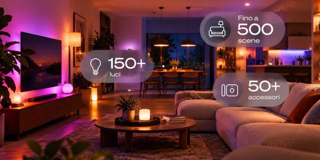 Philips Hue Bridge Pro con supporto a 150+ luci e 50+ accessori