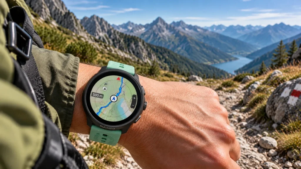 Suunto Run 2 con mappe offline durante un'escursione in montagna