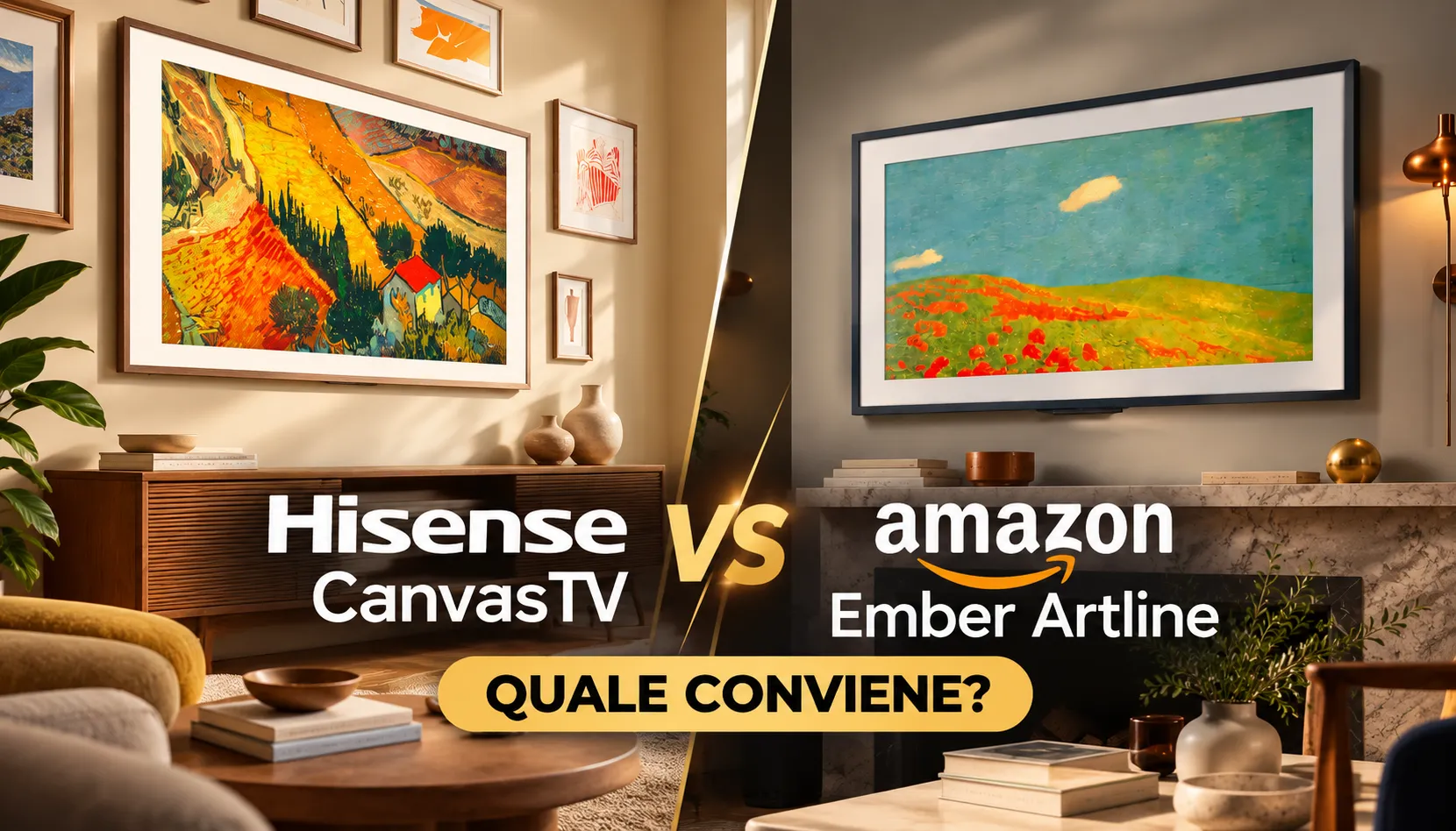 Hisense CanvasTV vs Amazon Ember: quale conviene?
